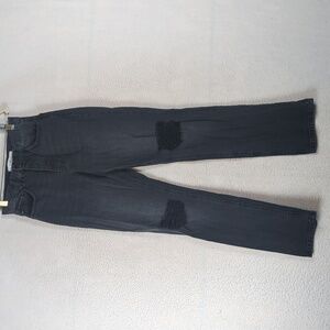 KanCan Maurices Women's Black‎ Distressed High Rise Straight Leg Jeans Size 0